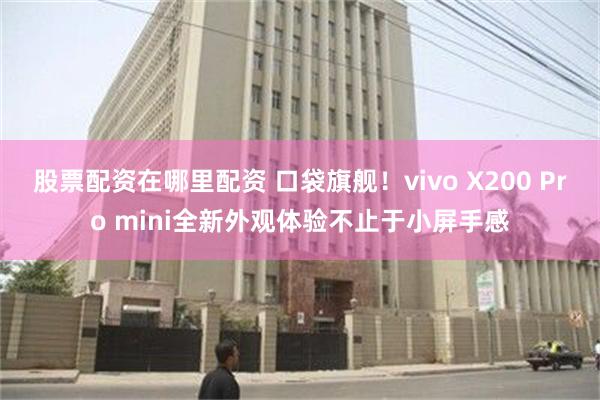 股票配资在哪里配资 口袋旗舰！vivo X200 Pro mini全新外观体验不止于小屏手感