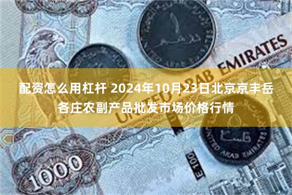 配资怎么用杠杆 2024年10月23日北京京丰岳各庄农副产品批发市场价格行情