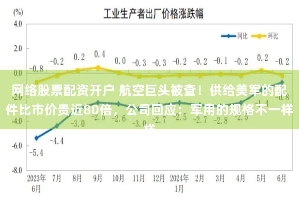 网络股票配资开户 航空巨头被查！供给美军的配件比市价贵近80倍，公司回应：军用的规格不一样