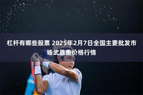 杠杆有哪些股票 2025年2月7日全国主要批发市场武昌鱼价格行情